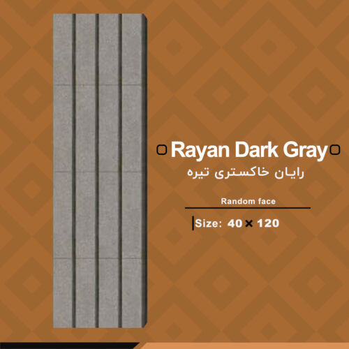 کاشی رایان خاکستری تیره 40 در 120