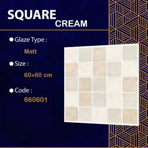 سرامیک 60 در 60 مدل Square Cream