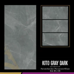 کاشی 60 در 120 کیتو طوسی تیره