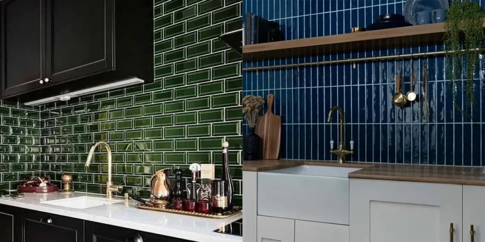 کاشی با رنگ های عمیق