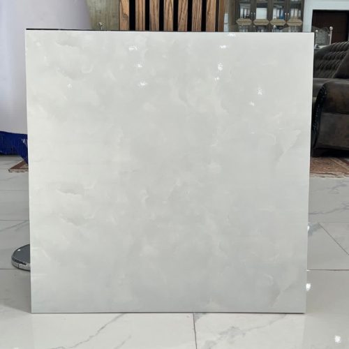 سرامیک سفید طرح ابر و باد براق ۸۰×۸۰ خاک سفید